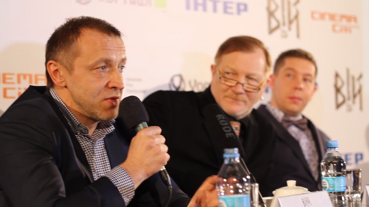 Продюсер фильма «Вий 3D» А. Куликов на премьере картины с актёрами