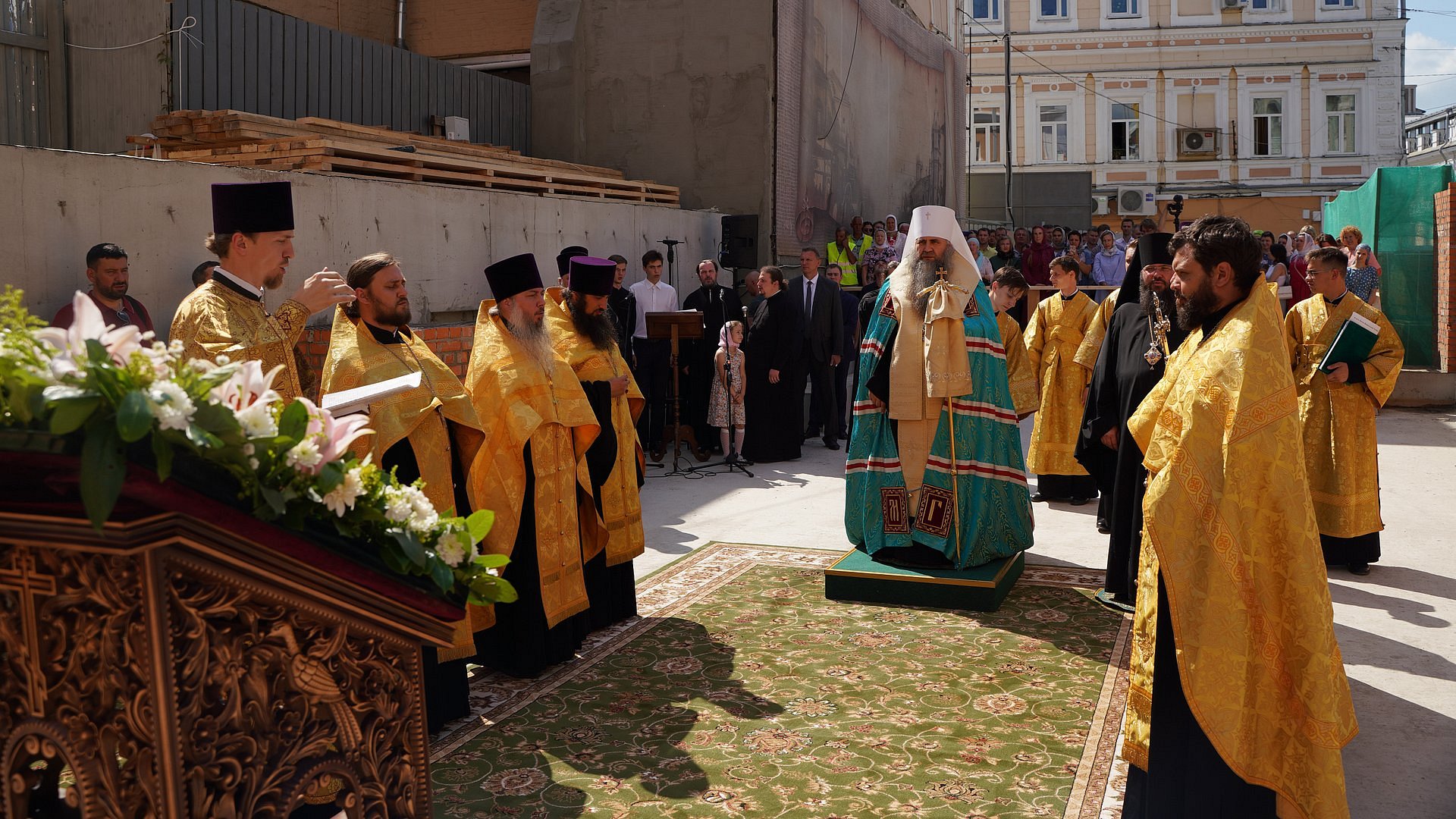 Закладка камня Церкви Живоначальной Троицы в Нижнем Новгороде